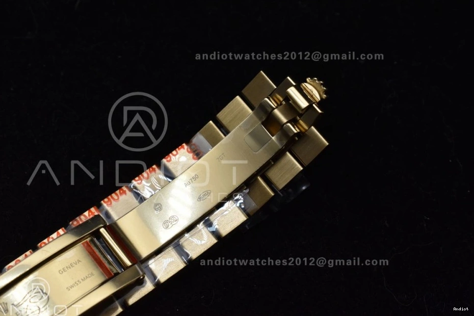 Dial DayDate Bracelet YG Markers On Tungsten White Steel A2836 40 GMF V2 President Stick 904L Weighted 0223